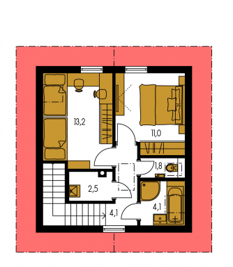 Plan de sol du premier étage - ZEN 3